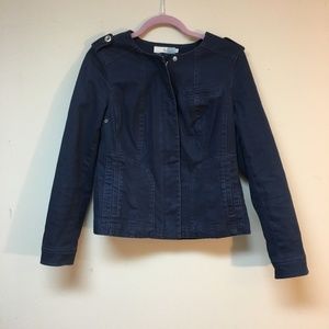Boden navy jacket with yellow lining cotton